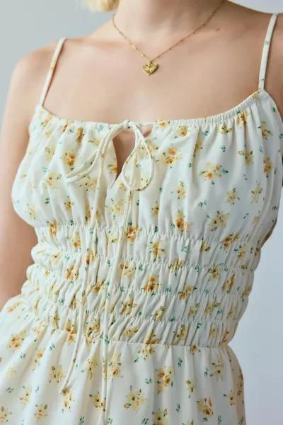 Kiss The Sky Kiss The Sky Mimosa Floral Shirred Midi Dress 2