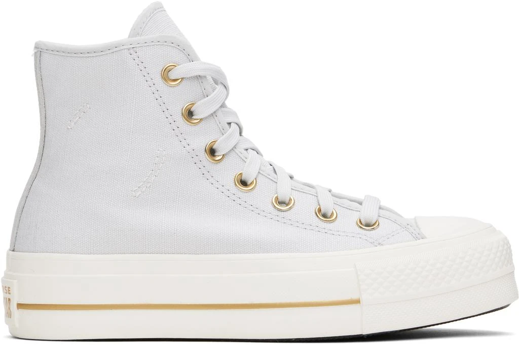 Converse Gray Chuck Taylor All Star Lift Platform Tailored Lines High Top Sneakers 1