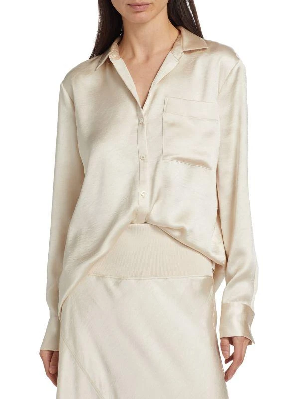 ATM Anthony Thomas Melillo Cracked Satin Shirt 1