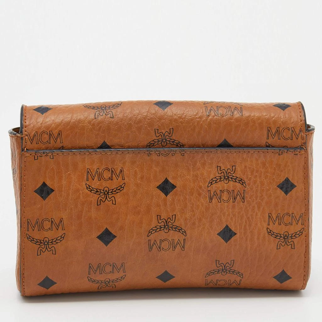 MCM MCM Cognac Visetos Coated Canvas Patricia Wallet on Chain 4
