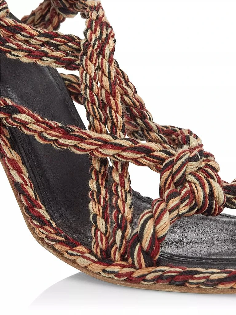 Ulla Johnson Uma Twisted-Rope High-Heel Slingback Sandals 6
