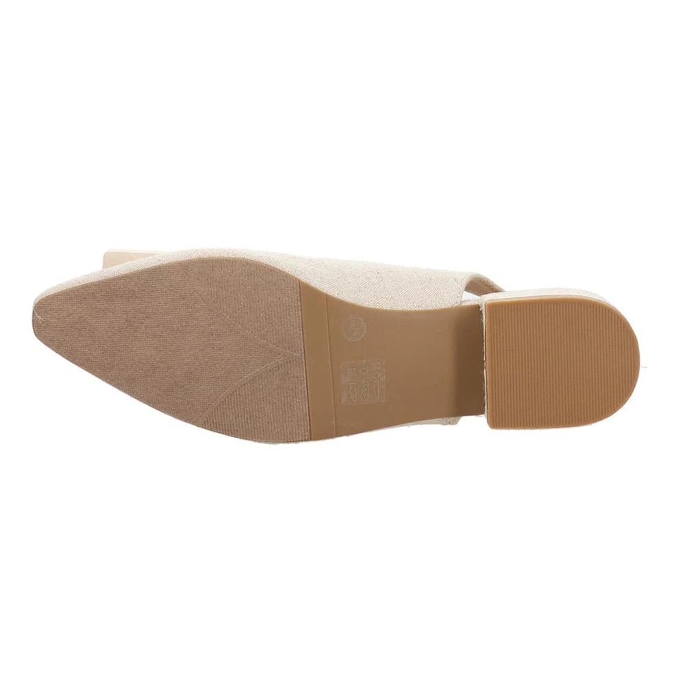 CL By Laundry Sweetie Linen Slingback Flats 5