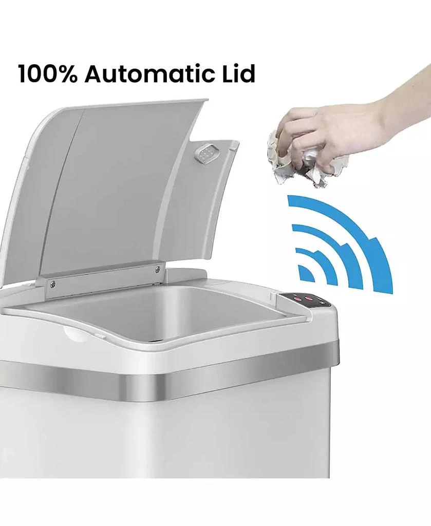 iTouchless Stainless Steel Bathroom Sensor Trash Can with AbsorbX Odor Filter and Lemon Fragrance 2.5 Gallon 2