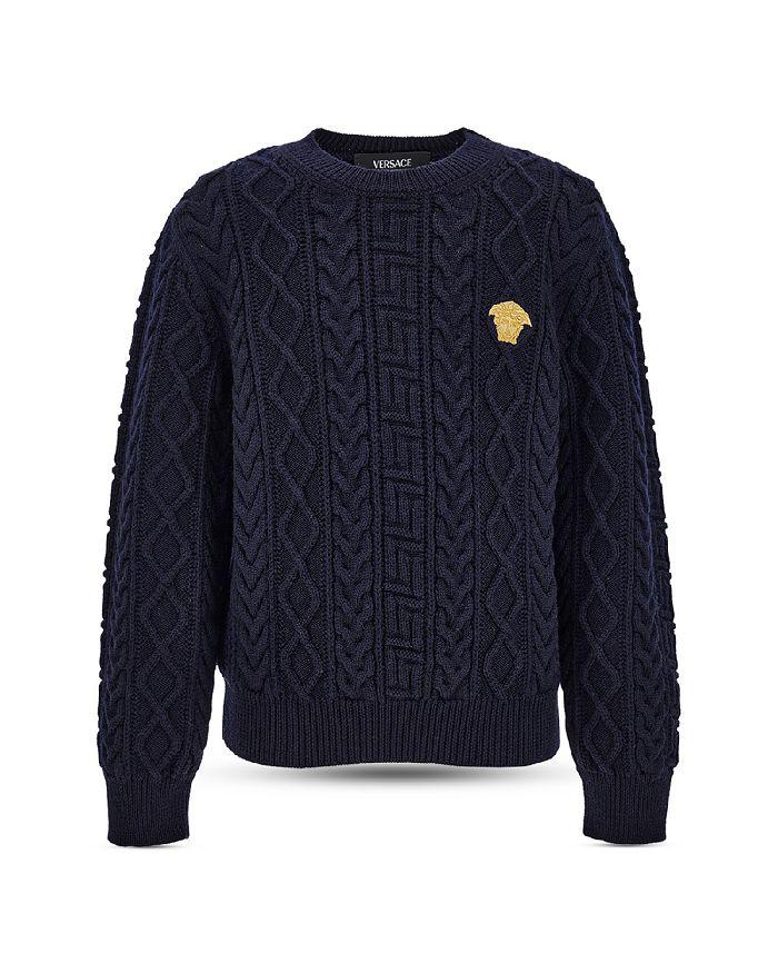 Versace Boys' Cable Mix Knit Sweater - Little Kid, Big Kid