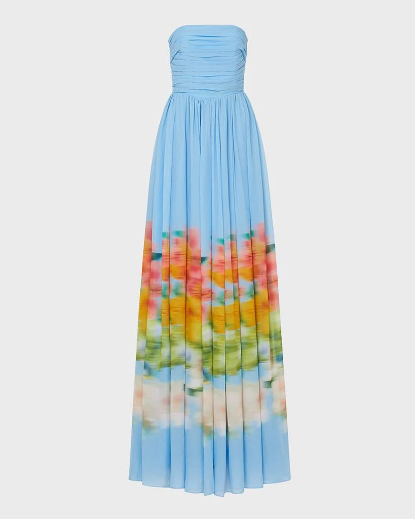 SAU LEE Camille Strapless Abstact-Print Maxi Dress 2