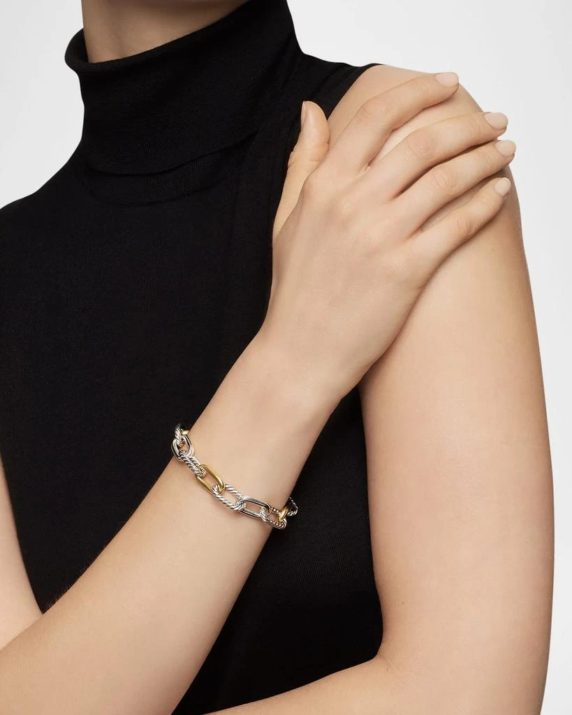 David Yurman DY Madison Chain Bracelet in Silver with 18K Gold, 11mm 3