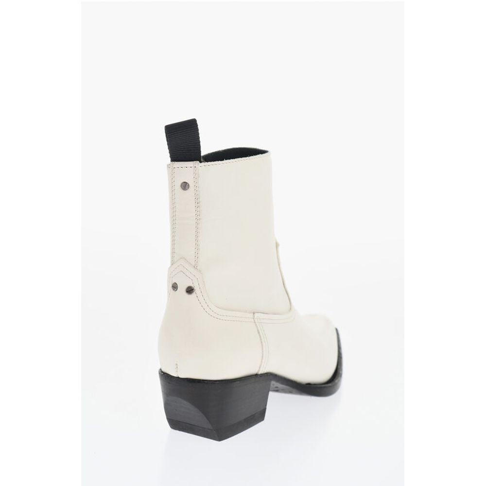 Golden Goose Leather Western Boots with Point Toe Women's 5,5cm