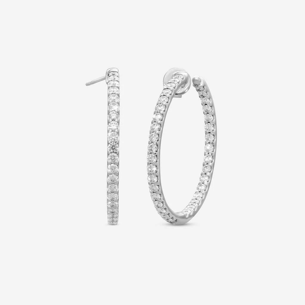 Mémoire Mémoire Odessa 18K White Gold Diamond Hoop Earrings CHHO33734348W72000-copy