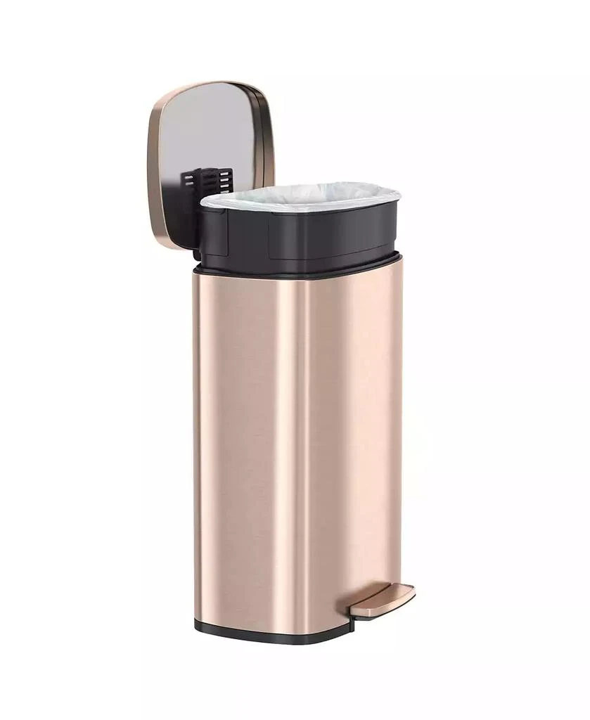 iTouchless 13.2 Gallon SoftStep Stainless Steel Step Trash Can with AbsorbX Odor Filter and Removable Inner Bucket 4