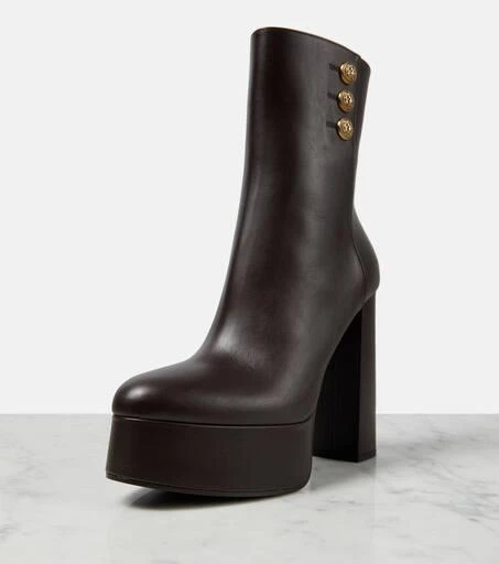 Balmain Brune leather platform ankle boots 6
