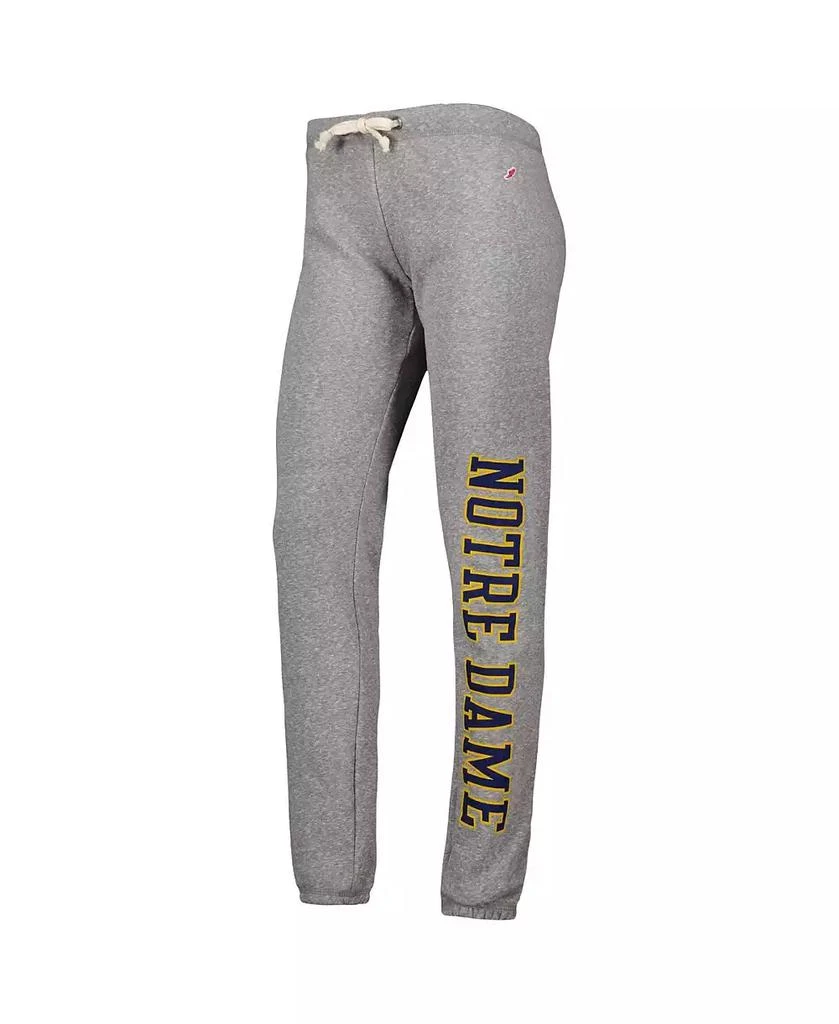 League Collegiate Wear Women's Heather Gray Notre Dame Fighting Irish Victory Springs Tri-Blend Jogger Pants 2