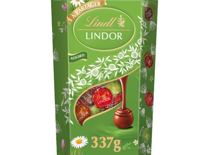 LINDT CORNET LINDOR ASSORTI VERT 337g