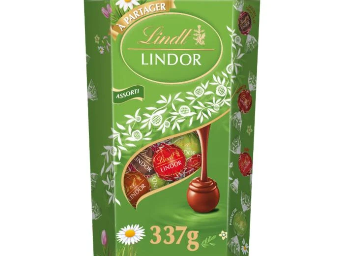 LINDT CORNET LINDOR ASSORTI VERT 337g 1