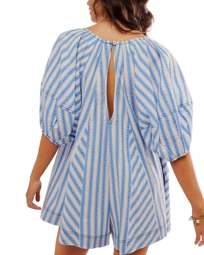 Free People Bop Around Striped Romper 3