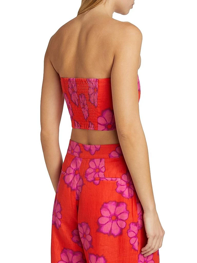Rhode Toni Floral Linen Bra Top 5