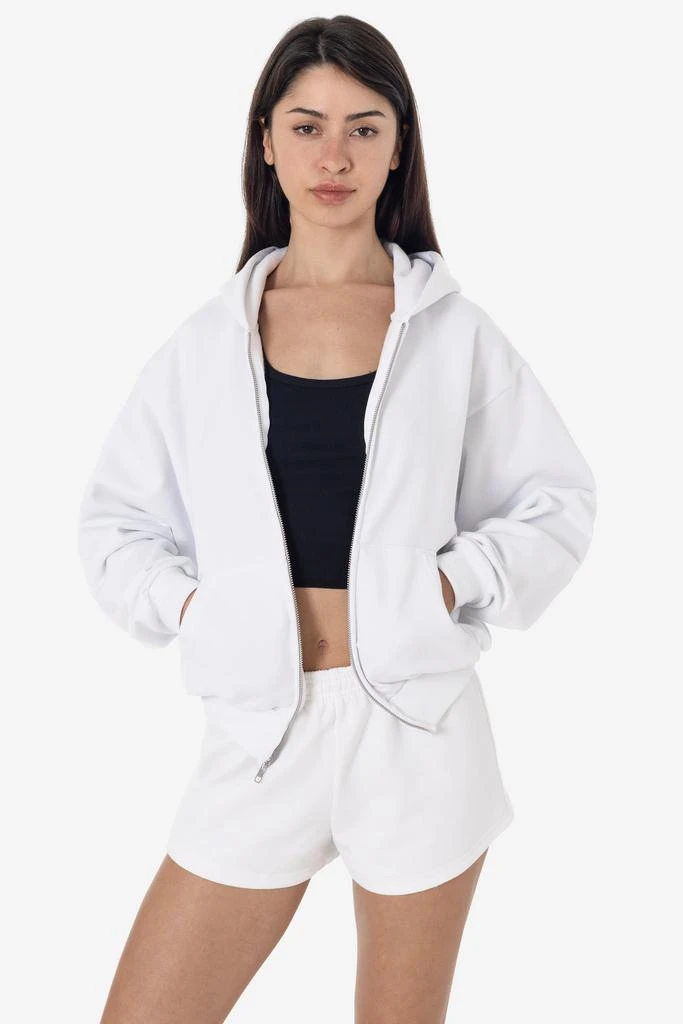 Los Angeles Apparel MWF10 - 10 oz. Mid-weight Poly Cotton Fleece Waist Length Zip-Up Hoodie 8