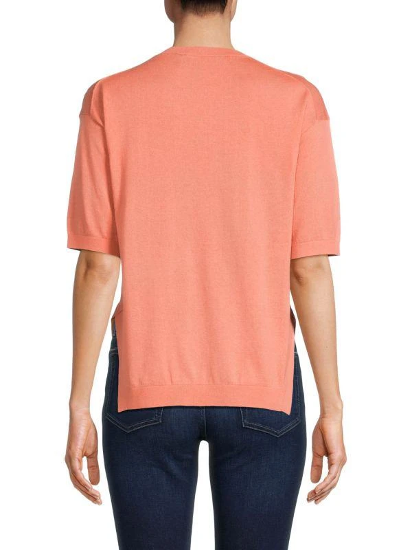Theory Side Slit Solid Knit Top 2