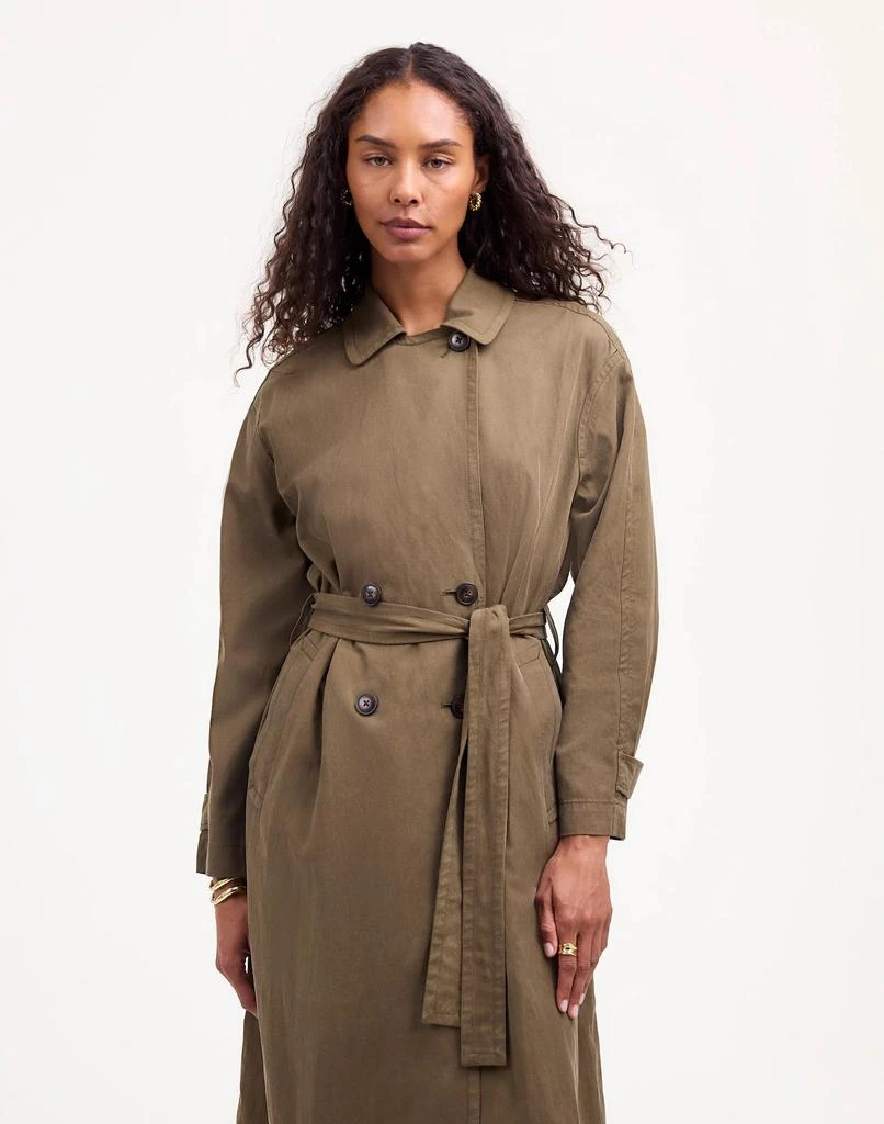 Madewell Belted Trench Coat in Drapey Twill 2