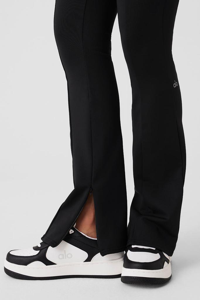 Alo High-Waist 7/8 Zip It Flare Legging - Black - Pants - Compare