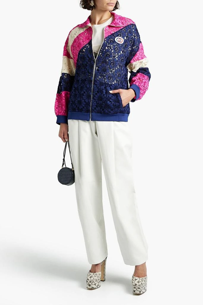 Gucci Color-block corded lace jacket 2