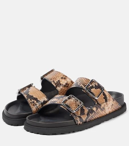 Birkenstock Arizona snake-effect leather sandals 4