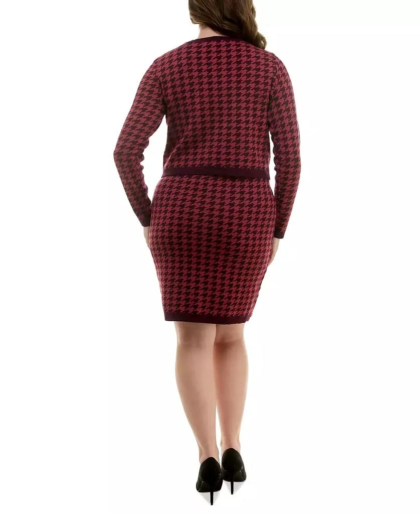 Taylor Plus Size Houndstooth Cropped Jacket & Bodycon Dress 5