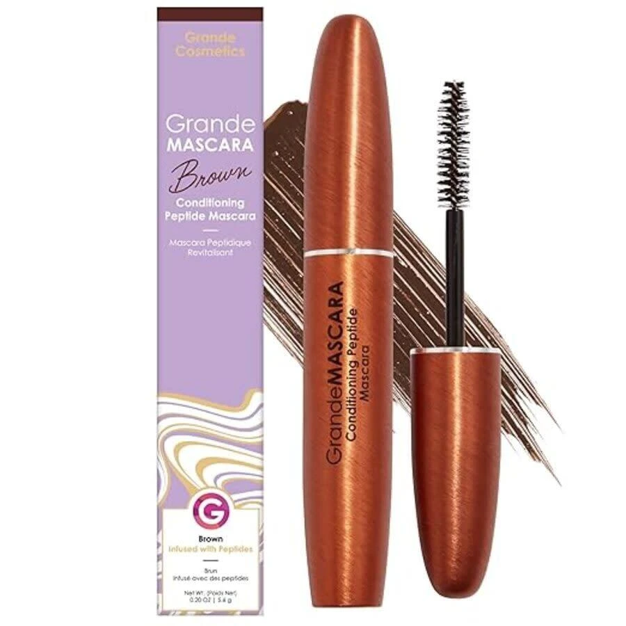 Grande Cosmetics Grande Mascara Conditioning Peptide Mascara 0.2 oz Brown Makeup 843246110153