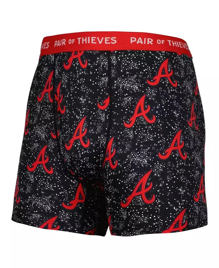 Pair Of Thieves Men's Gray, Black Atlanta Braves Super Fit 2-Pack Boxer Briefs Set 2