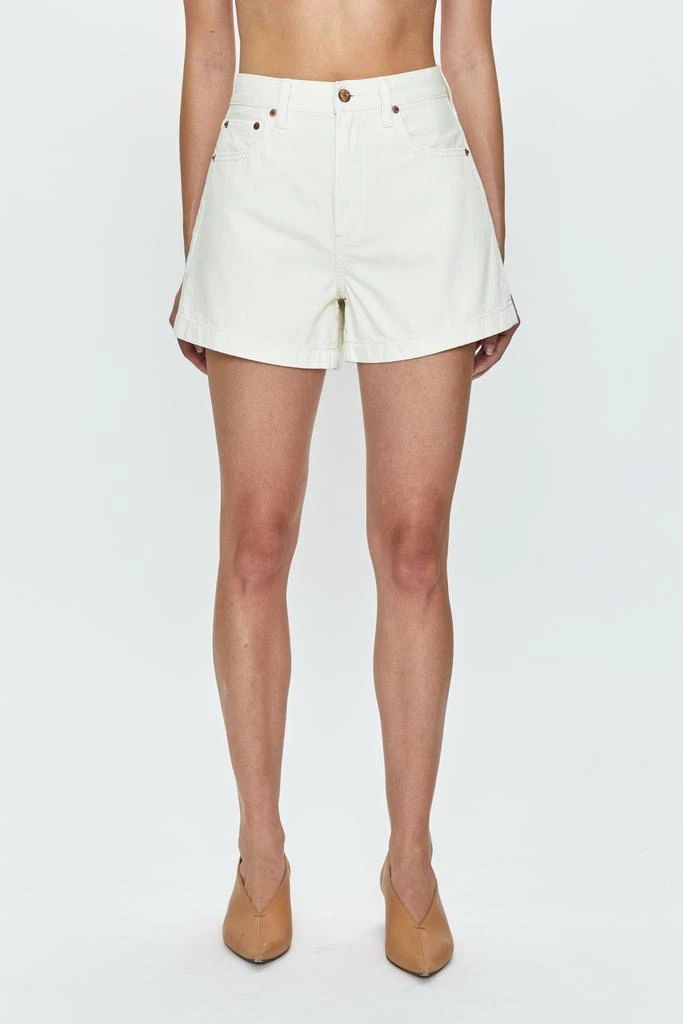 Pistola Denim Saige High Rise Short - Eggshell 2