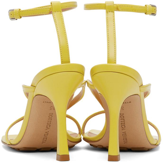 Bottega Veneta Yellow Stretch Sandals - Shoes - BeyondStyle