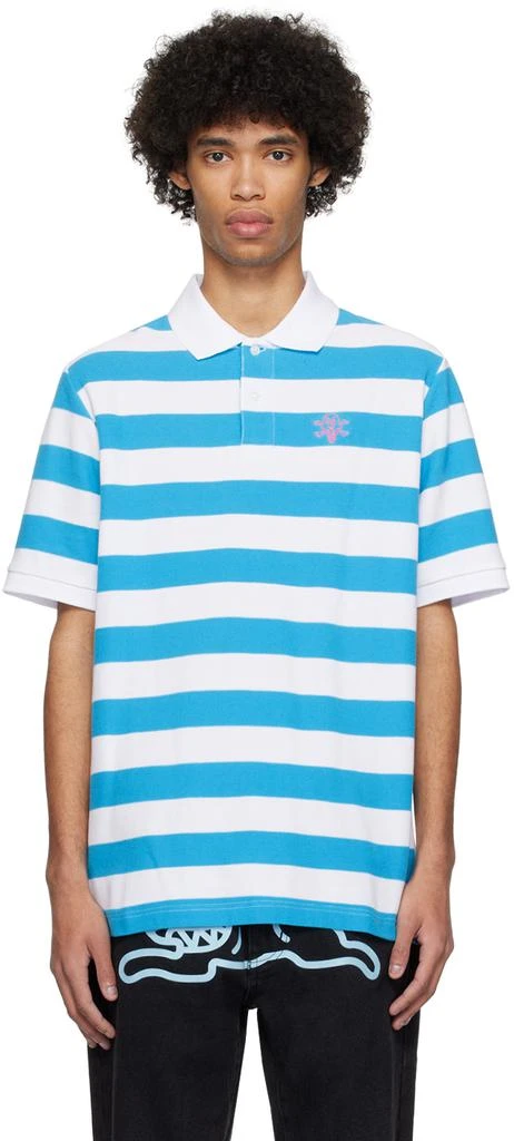 Icecream Blue & White Striped Polo 1