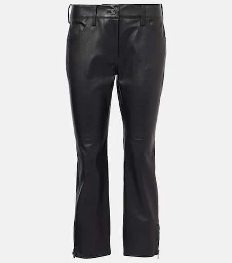Magda Butrym Low-rise leather capris 1