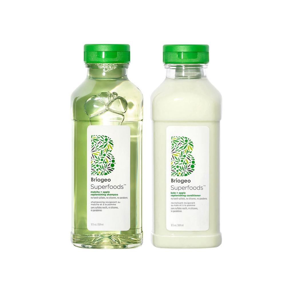 Briogeo Superfoods Kale, Apple, Matcha and Apple Replenishing Shampoo and Conditioner Duo