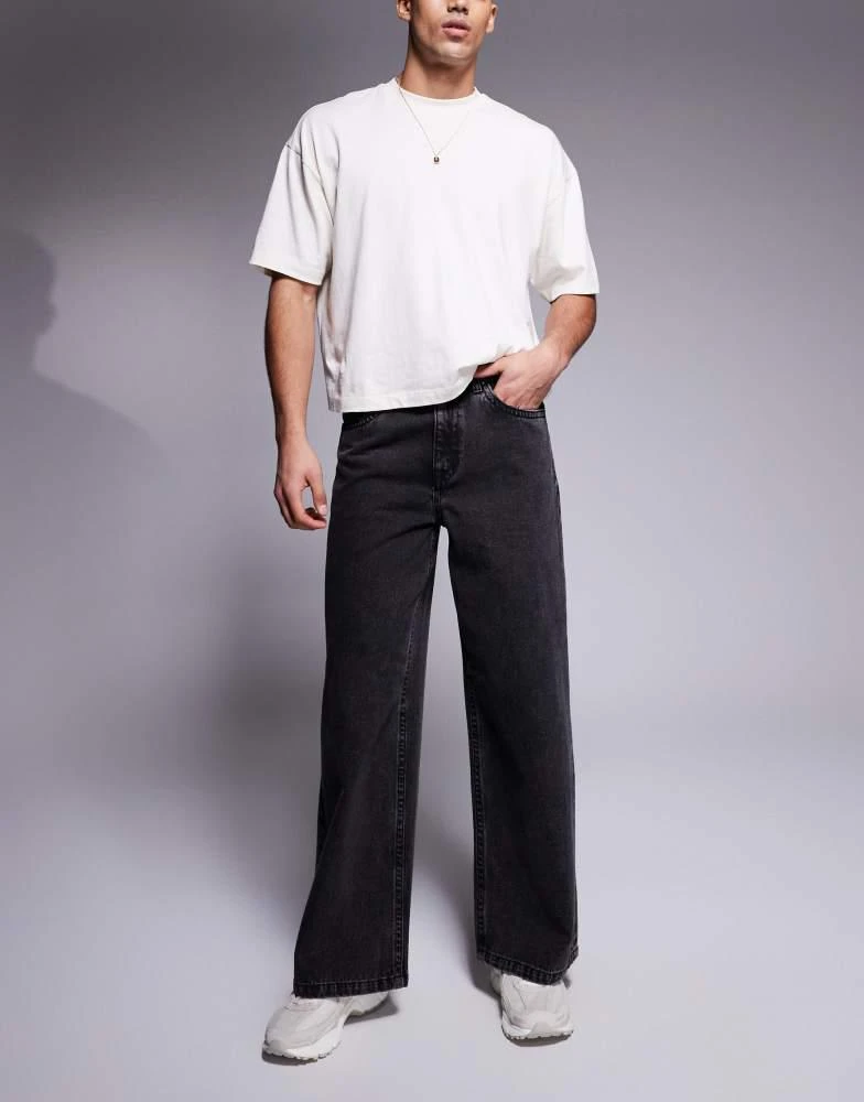 ASOS ASOS DESIGN super baggy jeans in washed black 1