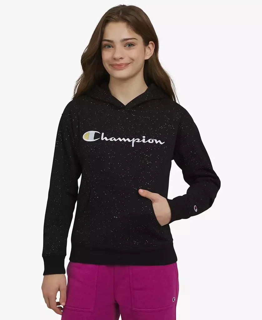 CHAMPION Girls 7-16 Long Sleeve Glitter Hoodie