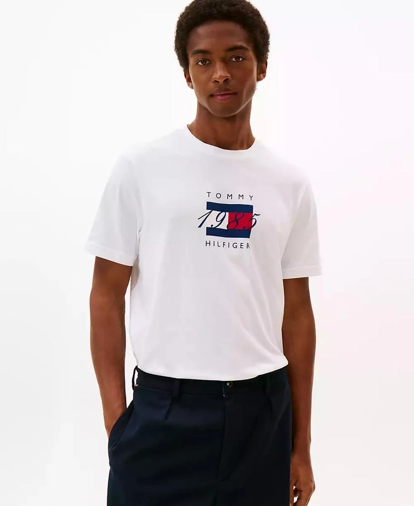 Tommy Hilfiger Men's Linear Flag 1985 Graphic T-Shirt new arrivals