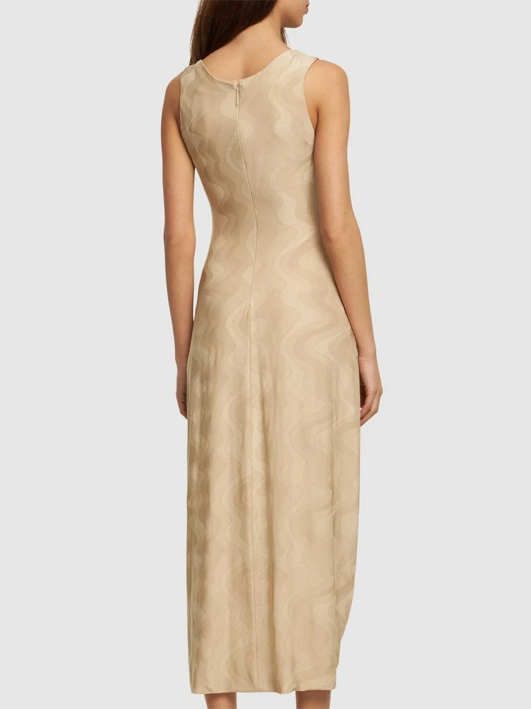 GIORGIO ARMANI Viscose Jacquard Sleeveless Long Dress 2