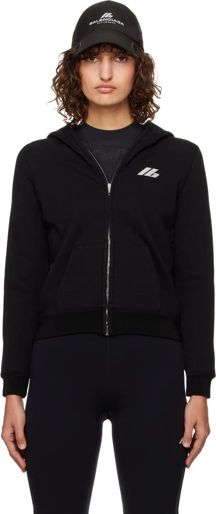 Balenciaga Black Small Zip-Up Hoodie 1