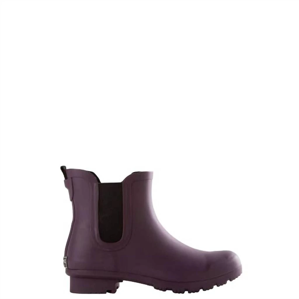 roma Women's Chelsea Rain Boots In Eggplant 5