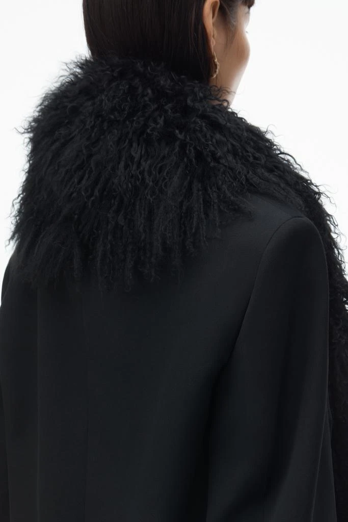 Alexander Wang Cropped Blazer with Mongolian Fur 6