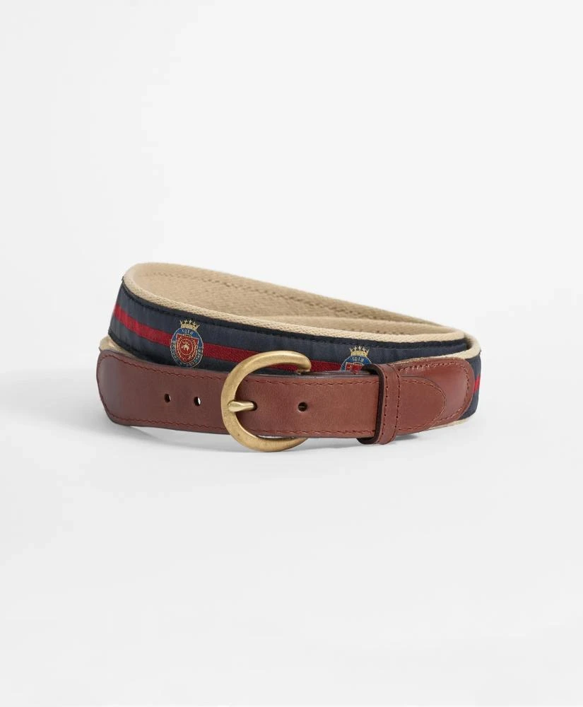 Brooks Brothers Ribbon Overlay Brooks Brothers Crest Belt 1