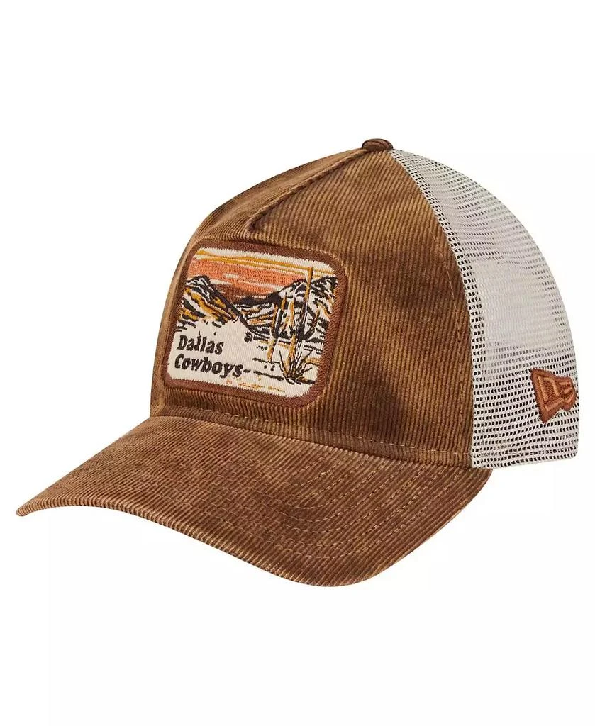 New Era Men's Brown Dallas Cowboys Vintage Landscape 9TWENTY A-Frame Adjustable Hat 3
