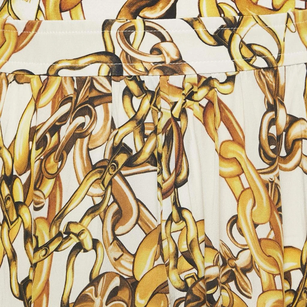 Louis Vuitton Louis Vuitton Yellow Chain Print Silk Blend Sleeveless Maxi Dress S 3