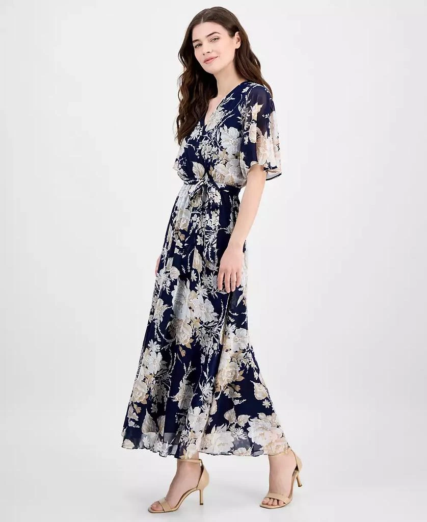 Sandra Darren Women's Surplice-Neck Chiffon Midi Dress 4