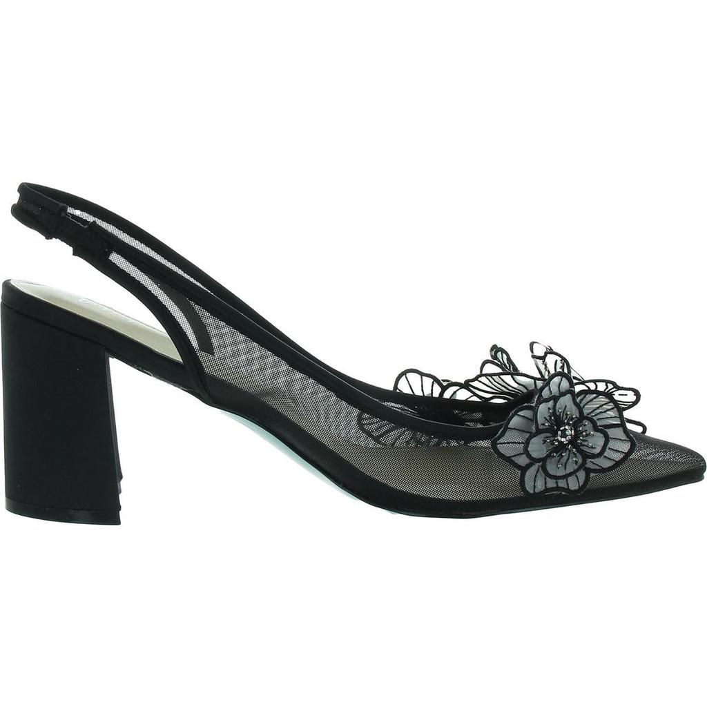 Betsey Johnson Petra Womens Pointed Toe Floral Slingback Heels