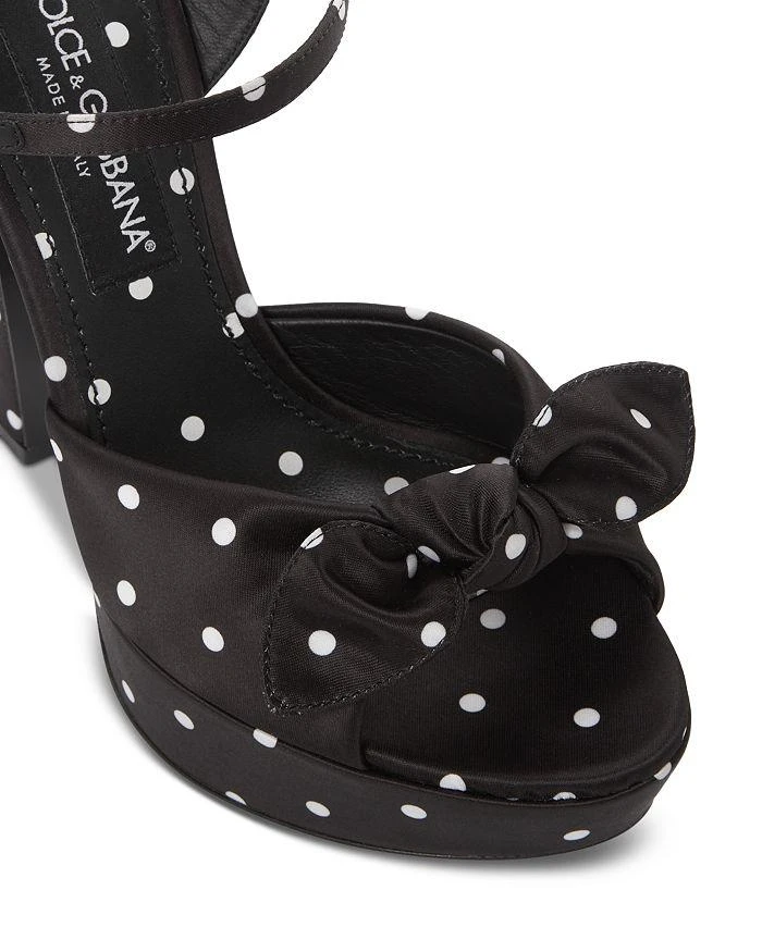 Dolce & Gabbana Women's Keira Polka Dot Platform Sandals 6