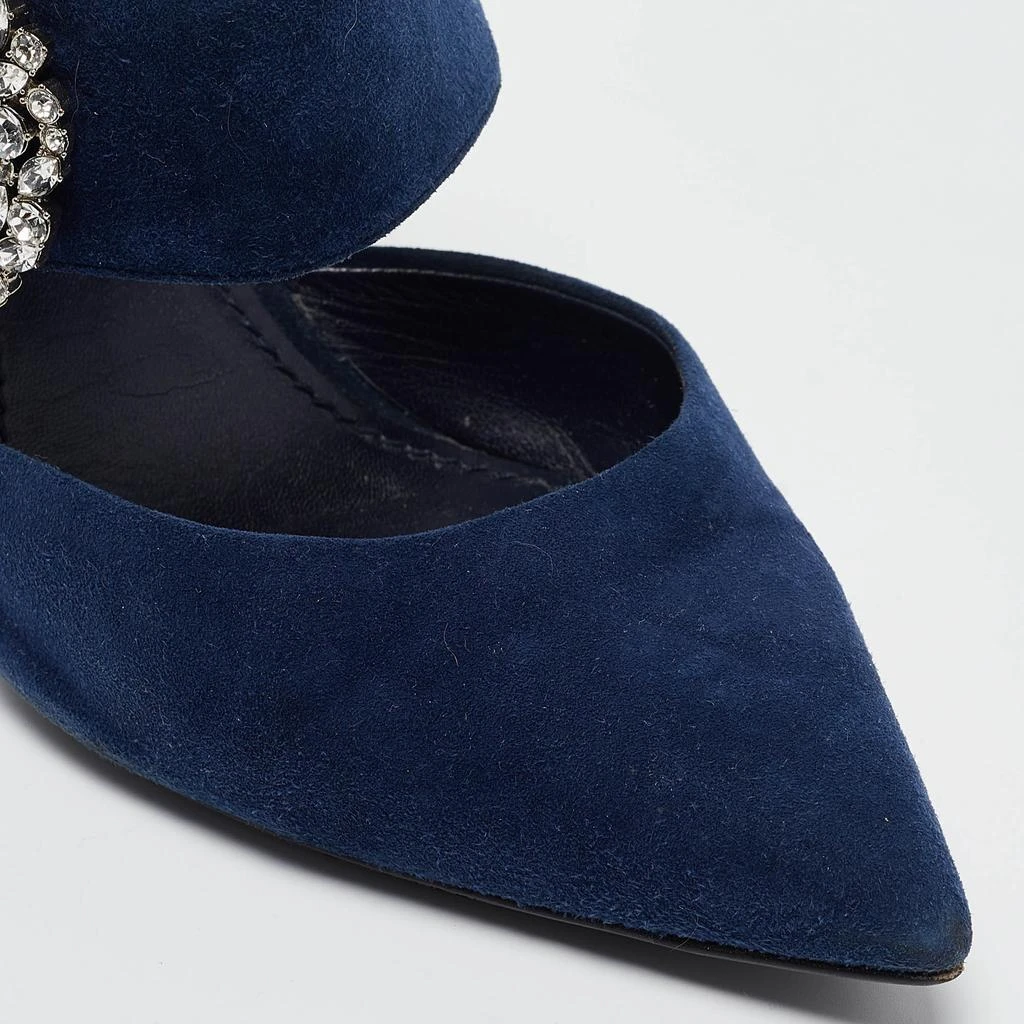 Louis Vuitton Louis Vuitton Navy Blue Suede Madeleine Mules Size 39.5 7