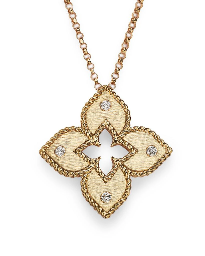 Roberto Coin 18K Yellow Gold Petite Venetian Princess Diamond Pendant Necklace, 17" 4