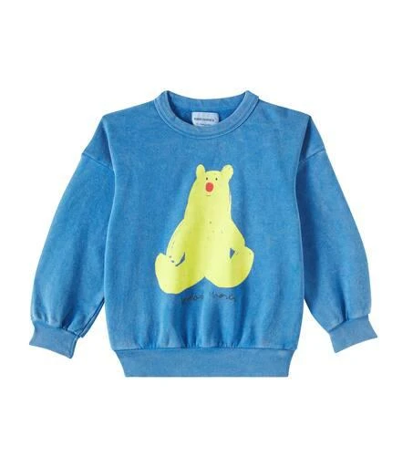 BOBO CHOSES Hug Me Bear cotton jersey sweatshirt 1