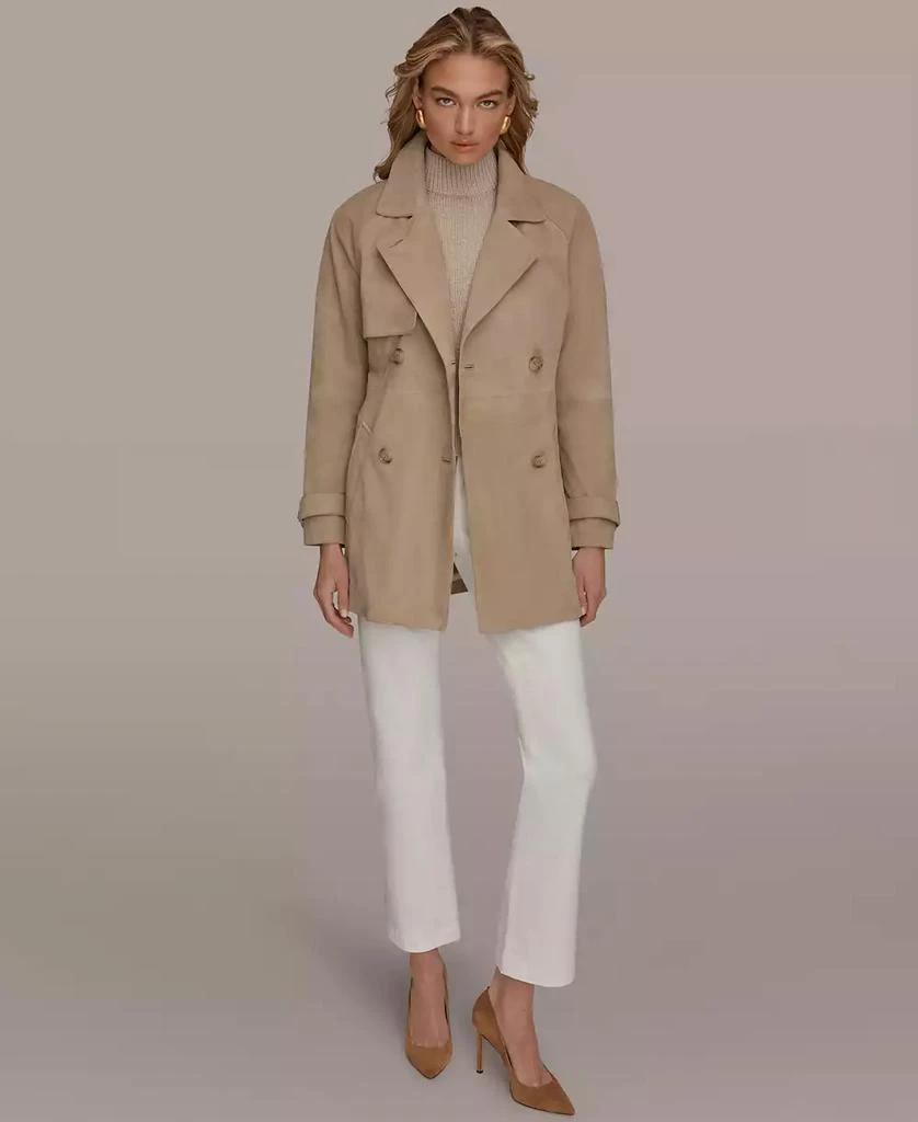 Donna Karan Women
s Double Breasted Belted Trench Coat 3